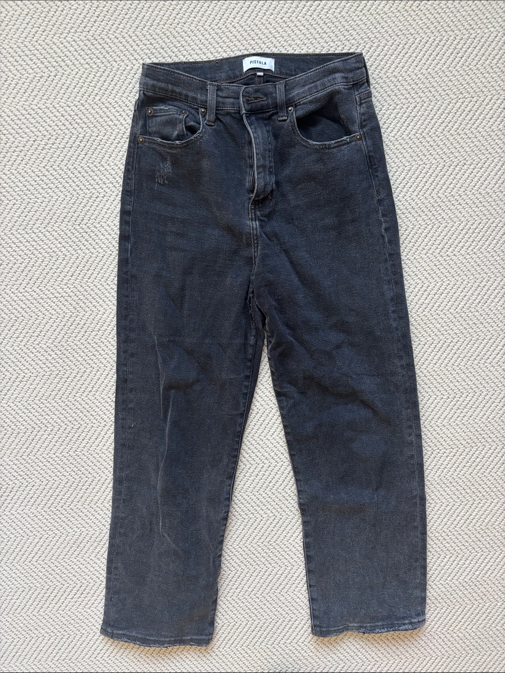 Cassie super high rise straight Jean